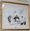 Griffin, original cartoon, Mike Tyson / Diana Ross at HM Customs, signed, 31 x 39cm                                                    