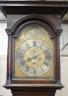 A George III oak 8 day moonphase longcase clock, marked Edward Sunders, Poole, height 217cm                                                                                                                                 