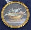 A 19th century Pliny Doves miniature 2.5in.                                                                                            