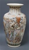 A large Japanese Satsuma pottery vase height 47cm                                                                                      