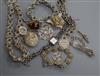 A group of silver and white metal jewellery.                                                                                           