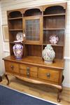 A 1920's oak Edwardian dresser W.164cm                                                                                                 