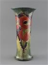 An early Moorcroft 'pomegranate' trumpet shaped vase, c.1917, H.31.5cm, slight faults                                                  