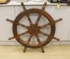 A ship's wheel, diameter 73cm                                                                                                                                                                                               