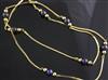 An Italian 18ct gold and lapis lazuli bead necklace, 73cm approx.                                                                      