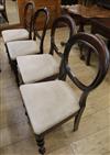 A set of 4 Victorian balloon back chairs                                                                                               