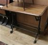 A cast iron base pub table W.90cm                                                                                                      