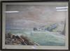 Attributed George Whitaker, watercolour, coastal landscape, bears signature and dated 1864, 60 x 91cm                                  