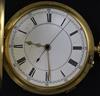 An Edwardian 18ct gold half hunter chronograph? pocket watch by Edwards & Brookes, Macclesfield,                                       