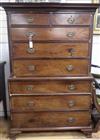 A George III mahogany chest on chest W.110cm                                                                                           