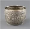 An early 20th century Burmese silver small bowl, 9 oz.                                                                                 