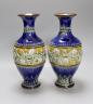 A pair of Doulton Lambeth vases, c.1885 - 25cm tall                                                                                                                                                                         