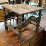 A Carolean design square caned oak stool, 46cm, height 42cm                                                                                                                                                                 