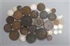 A States of Jersey one thirteenth of a shilling 1861 VF, an Isle of Man halfpenny 1839 GVF and other 18th/19th century coins           