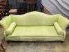 A George III style sofa with pale green loose cover, length 232cm, depth 80cm, height 93cm                                                                                                                                  