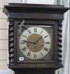 A 1920's oak chiming longcase clock H.189cm                                                                                            