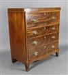 A Regency ebony strung and inlaid mahogany secretaire chest, W.3ft 2in. D.1ft 8in. H.3ft 8in.                                          