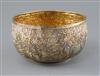 A late 19th/early 20th century Indian Lucknow silver bowl, 18.1 oz.                                                                    