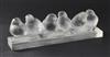 A Rene Lalique, 'Groupe de Six Moineaux', No. 1218, clear and frosted glass, designed 1933, 30cm (11.75in.)