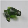 A green glass frog, signed Lalique                                                                                                     