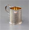 A William III silver mug by Pierre Platel, 9 oz.                                                                                       