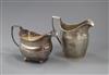 Two George III silver cream jugs, London, 1801 and 1808, 8 oz.                                                                         