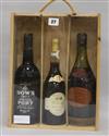 A Dow's 1977 vintage port, champagne cognac and 1988 Disznoko Tokay Essencia                                                           