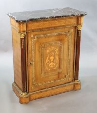 A 19th century French ormolu mounted, walnut and marquetry Meuble d'appoint, W.2ft 11in. D.1ft 5in. H.3ft 3.5in.                       