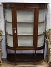 An Edwardian inlaid mahogany display cabinet W.122cm                                                                                   