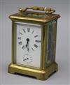 A French brass carriage clock                                                                                                          