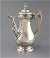 A modern George II style coffee pot by Rodney C. Pettit, gross 37 oz.                                                                  