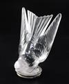 Hirondelle/Swallow. A glass mascot by René Lalique, introduced on 10/2/1928, No.1143 height 14.2cm.                                    