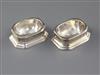 A pair of George I silver trencher salts by Arthur Dicken, 5.5 oz.                                                                     