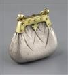 A Victorian parcel gilt textured silver purse, by William Summers, gross 59 grams.                                                     