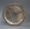 A late Victorian silver circular salver, Boardman, Glossop & Co Ltd, Sheffield, 1898, 18.5oz.                                          