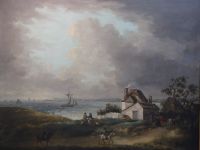 George Morland (1763-1804) Weymouth bay with a distant view of the harbour and Portland Bill 1788 32 x 40.5in.                         