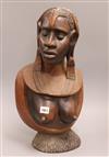 A carved African Tribal bust height 51cm                                                                                               