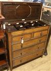 A 1920's oak dressing chest W.106cm                                                                                                    