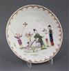 An early Derby ribbed saucer, c.1756-9, d. 13.2cm, small chip to foot                                                                  