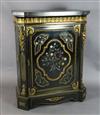 A Napoleon III ormolu mounted, pietra dura and ebony pier cabinet, W.3ft 4in. D.1ft 7in. H.4ft 2in.                                    