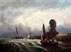 T.C. (19th century) Shipping off the Dutch coast & St Michael's Mount 18 x 24in.                                                       
