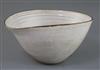 A large Dame Lucie Rie (1902-95) and Hans Coper (1920-1981) stoneware bowl, c.1955, L. 31.2cm, H. 16.5cm, hairline rim crack           