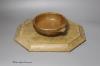 A Mouseman octagonal cheese board, 30cm, and a small Mouseman bowl, 15cm                                                                                                                                                    