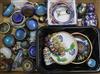 A collection of miniature cloisonne items and jewellery,                                                                               