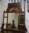 A late Victorian mahogany overmantel W.117cm                                                                                           