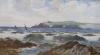 E. Warburton, watercolour, Coastal landscape, signed and dated 1897, 26 x 46cm                                                                                                                                              