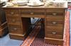 An Edwardian walnut dressing table (altered) W.130cm                                                                                   