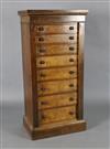 A Victorian figured walnut collector's chest, W.1ft 11in. D.1ft 3in. H.4ft                                                             