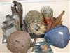 A collection of garden Art pottery sculptures, plaques, etc.                                                                           