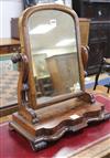 A Victorian mahogany toilet mirror W.49cm                                                                                              